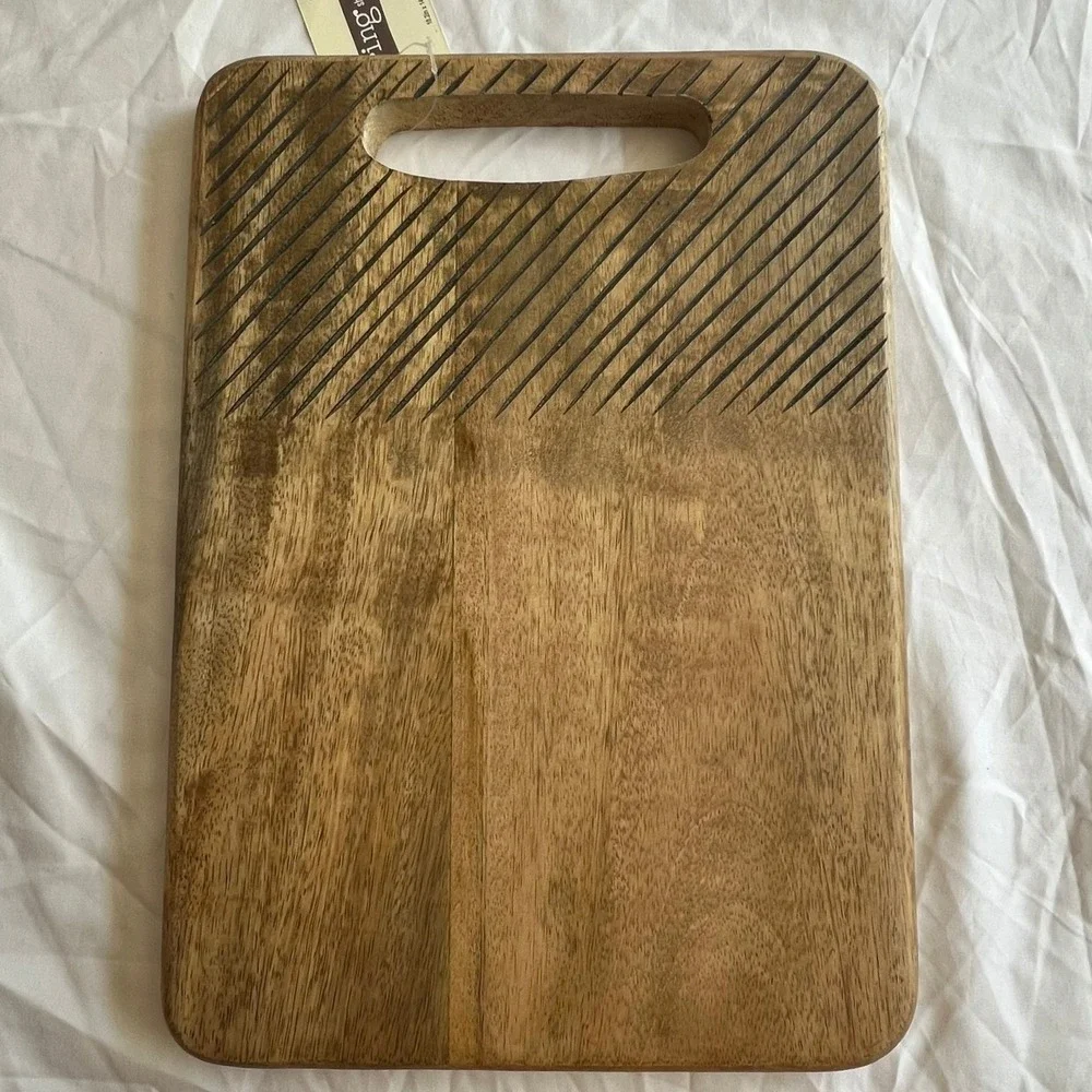The Spring Shop Cutting Board Wood Etched Brown New 1pc HL9186560